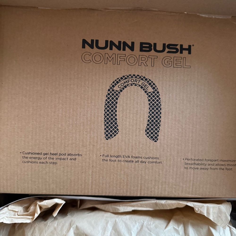 NWT Nunn Bush Portage Brown Leather Slip-On Casual Shoes, Comfort Gel, 9.5 Wide - Picture 14 of 16